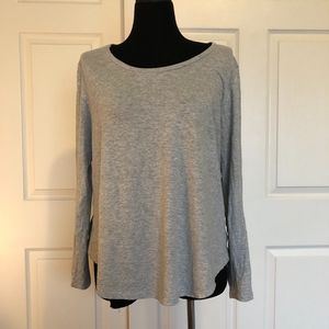 LOFT Gray Long-Sleeved Top